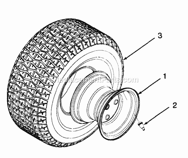 Drive Wheel Diagram and Parts List for Z54L 53AC365K100 Cub Cadet Lawn Mower
